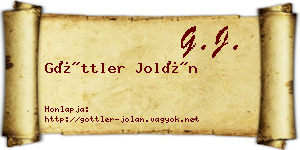 Göttler Jolán névjegykártya