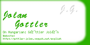 jolan gottler business card